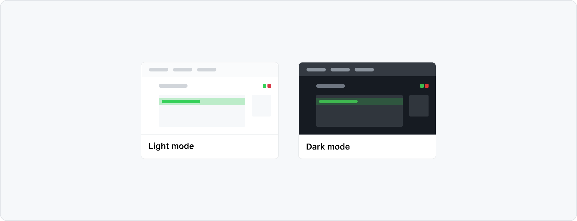 Dark and Light modes